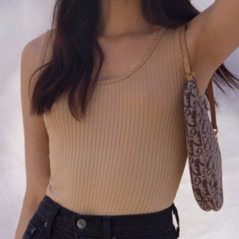 reformation shani tank top buff nude size extra small